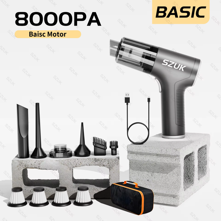 98000PA Car Vacuum Cleaner Mini Cleaning Machine Strong Suction USB Handheld for Car Home Appliance Portable Wireless Cleaner